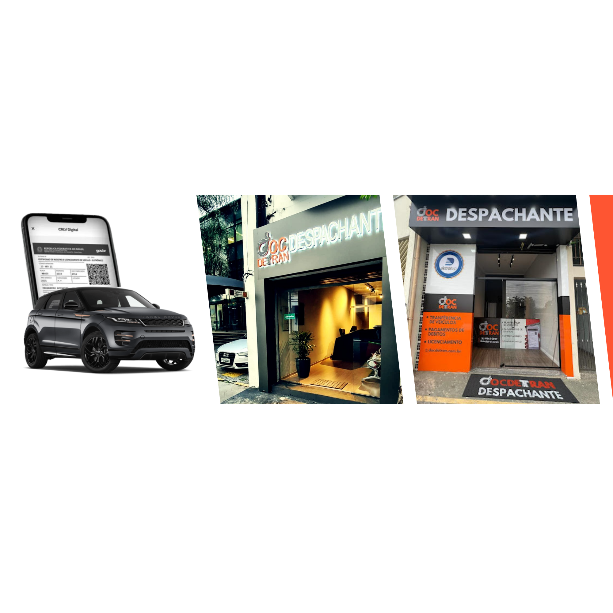 Imagens de veículos e fachadas DocDetran