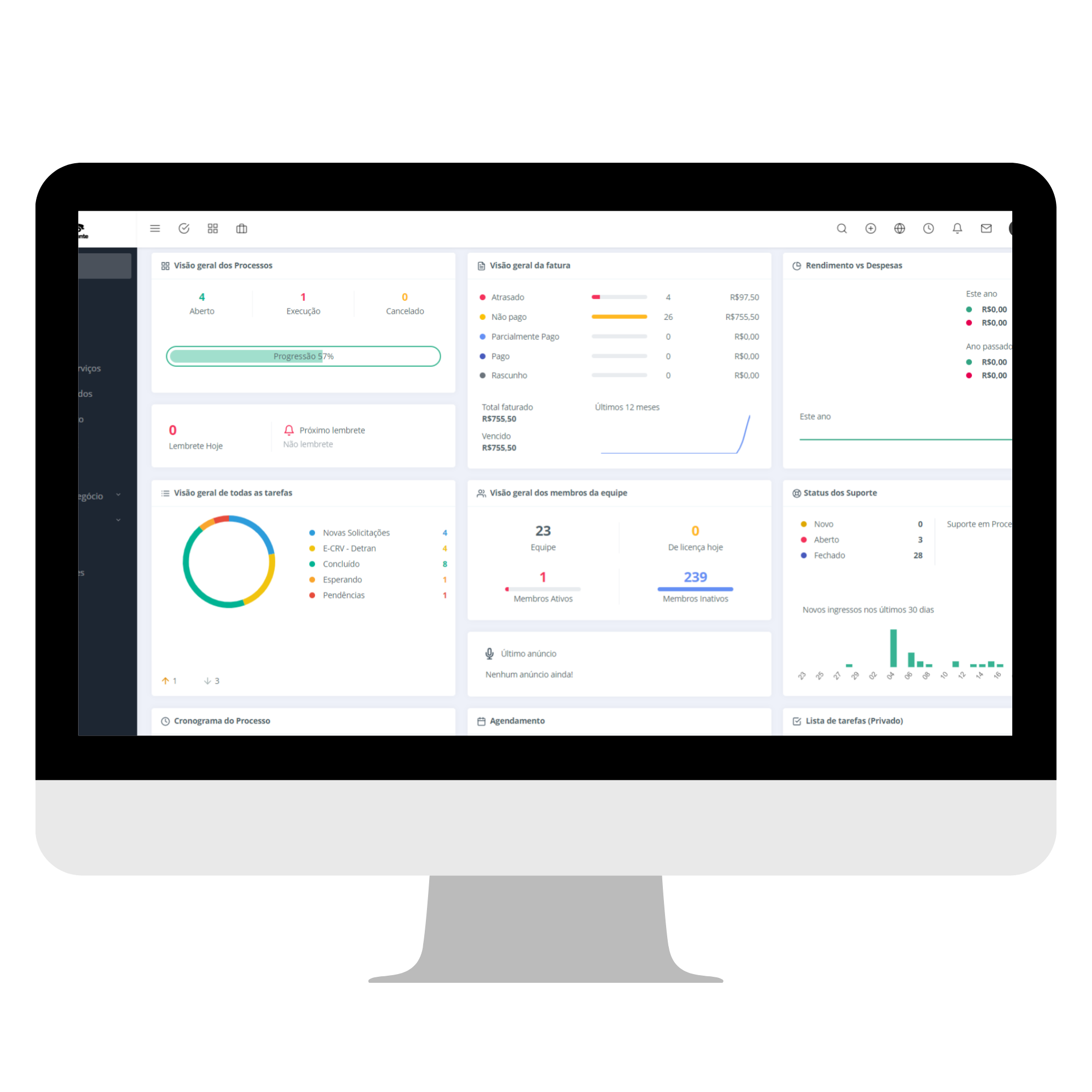 Tela do Sistema Afiliados DocDetran